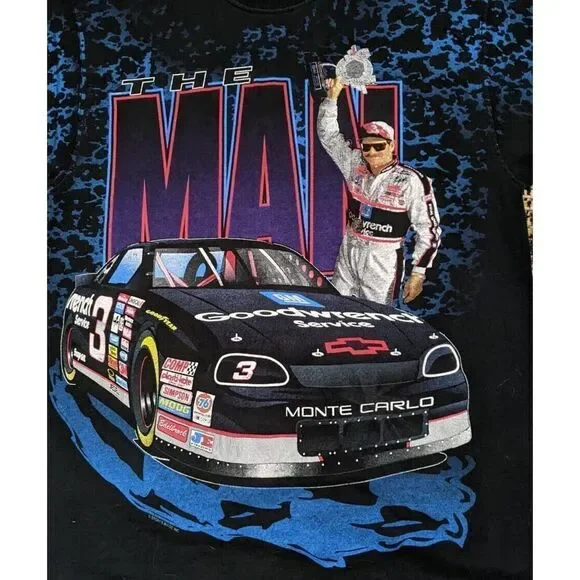 Chase Racewear NASCAR All Over Print DALE EARNHARDT THE MAN T-shirt Large AOP - Picture 6 of 7